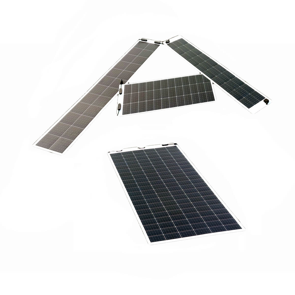 Panneaux solaires flexibles de modules photovoltaïques à haut rendement en silicium monocristallin 365-385W