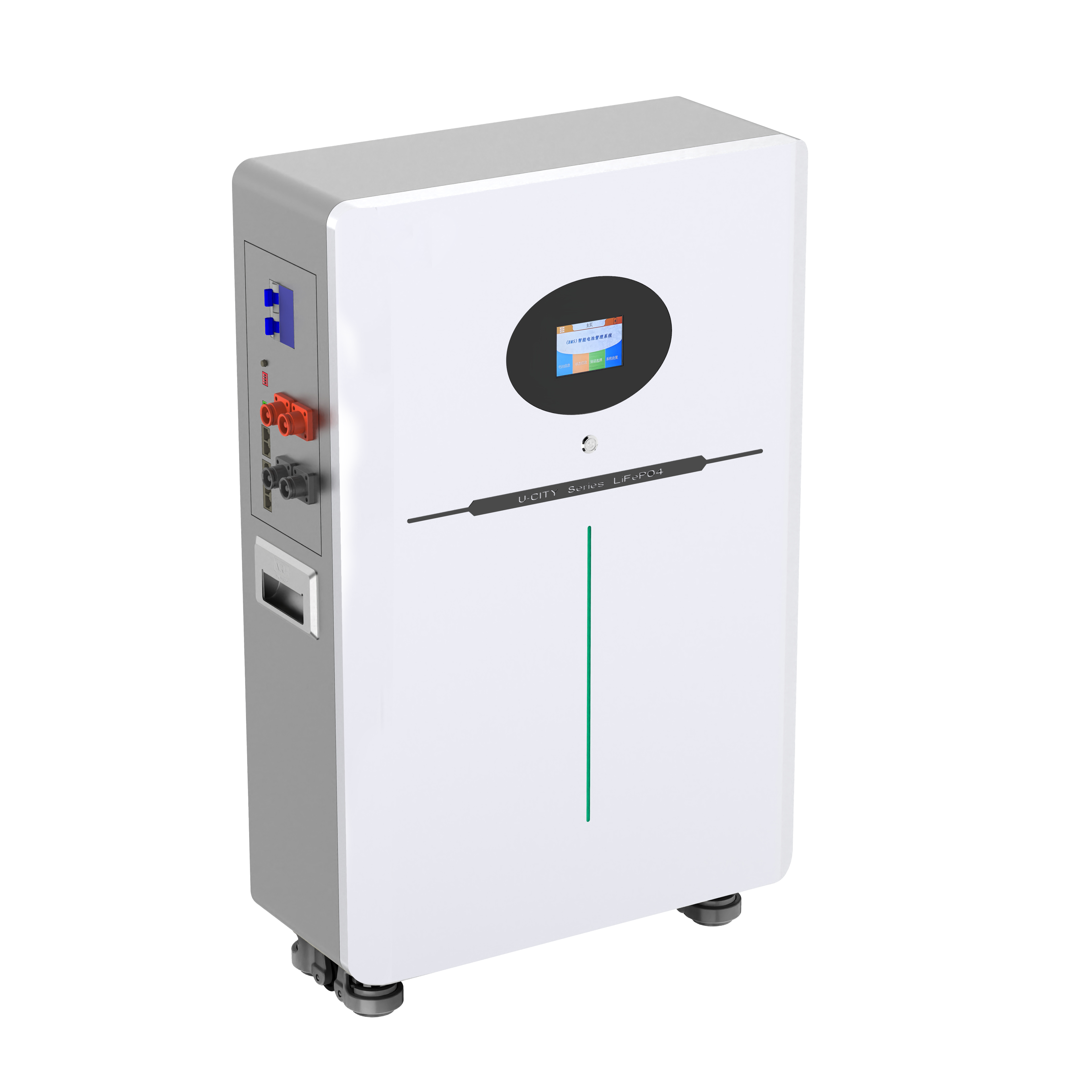 Système de bâti de mur de stockage d'énergie solaire de batterie de la maison Lifepo4 de support de plancher 48v 200ah