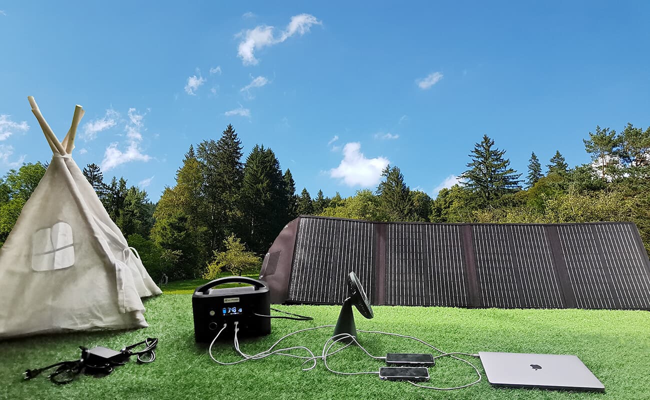 Panneau solaire pliable 4 fois flexible et portable laminé intégré monocristallin 300 W 36 V