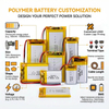 Batterie Lipo rechargeable personnalisée OEM ODM 500mah 1000mah 2000mah 3000mah Li-ion Li-ion Lithium polymère 3.7v 1500mah