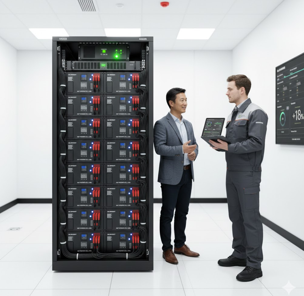 Stockage de batterie mont&eacute; en rack